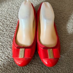 Fabulous KATE SPADE NEW YORK RED PATENT LEATHER ‘WANETTA’ BALLET FLATS SIZE 9